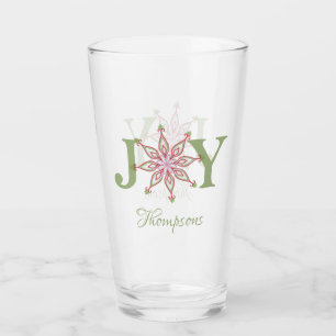 Personalised Winter Holiday Cute Custom Christmas Glass