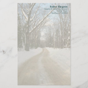 Personalised Winter Road Writing Paper