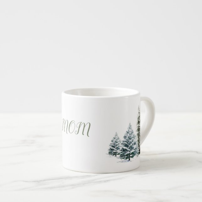 Personalised Winter Scene  Bone China Mug (Front Right)