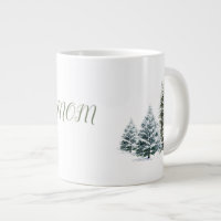 Personalised Winter Scene Bone China Mug