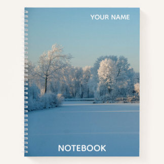 Personalised Winter Snow Landscape Photo Notebook