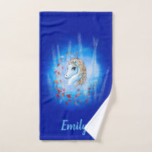 Personalised Winter Unicorn Towel