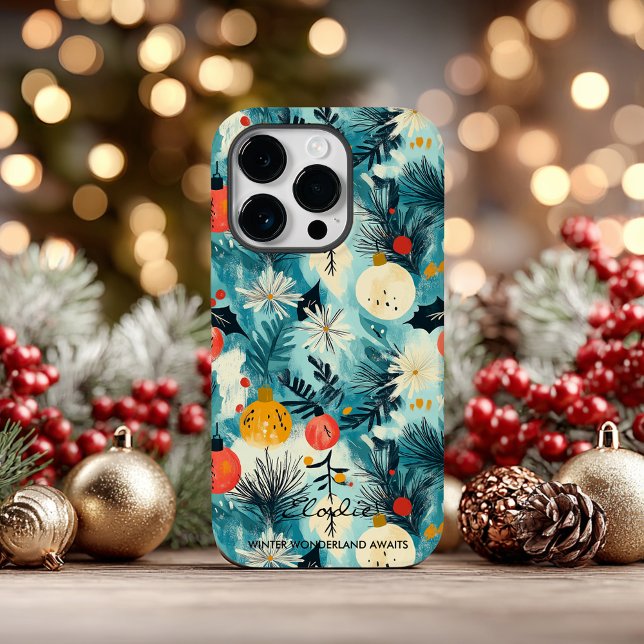 Personalised Winter Wonderland Botanical  Case-Mate iPhone Case (Creator Uploaded)
