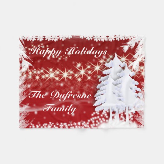 Personalised Winter Wonderland Fleece Blanket