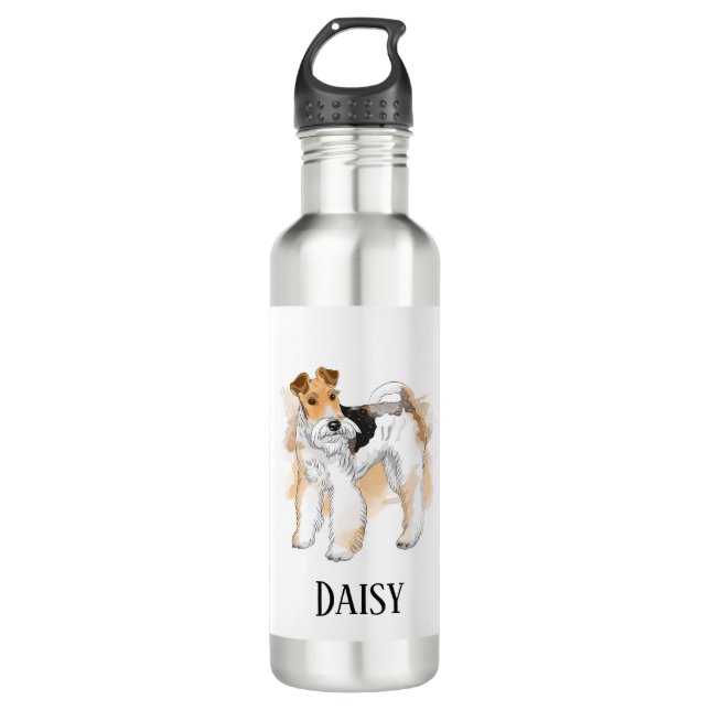 Personalised Wire Fox Terrier Photo 710 Ml Water Bottle (Front)