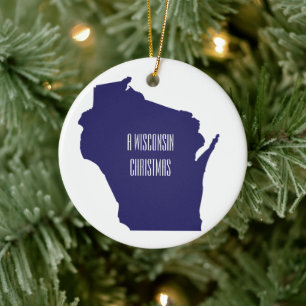 Personalised Wisconsin Christmas Ornament
