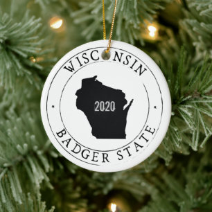 Personalised Wisconsin Ornament