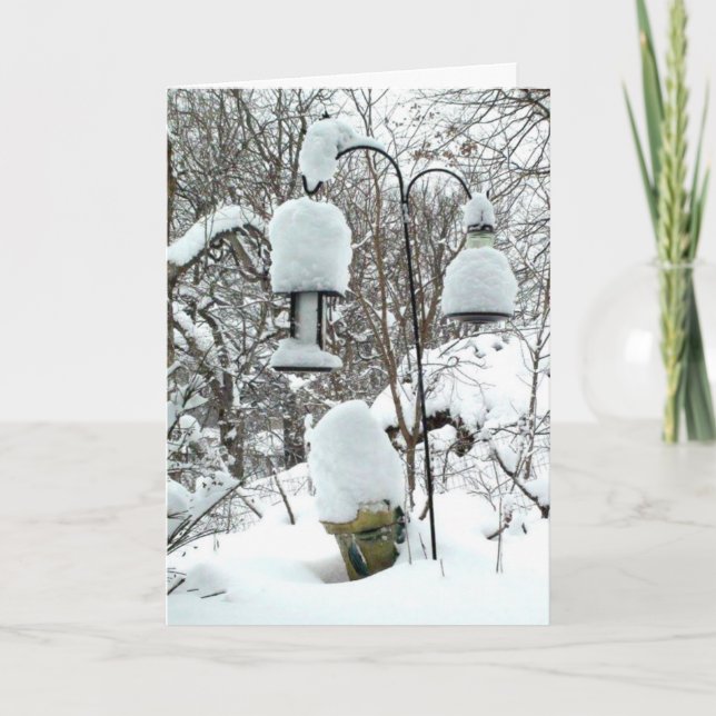 Personalised Wisconsin Wintry Snow Christmas Card (Front)