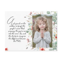 Personalised Wisdom Prayer with Photo, Name. .