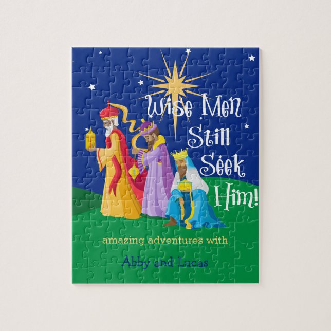 Personalised Wise Men Still Seek Him Christmas Jigsaw Puzzle (Vertical)