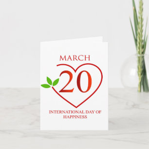Personalised Wishes International Day of Happiness Holiday Card