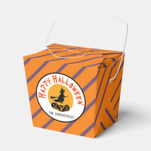 Personalised/Witch & Stripes/Halloween Treat Box, Favour Box