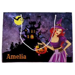 Personalised Witch Trick or Treat Bag