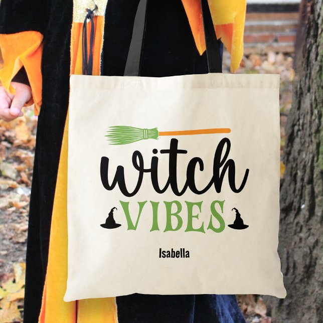 Personalised Witch Vibes Trick or Treat Tote Bag (Creator Uploaded)