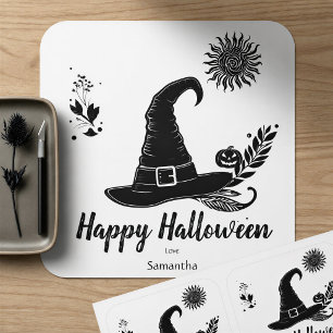 Personalised Witchcore Halloween Sticker Label