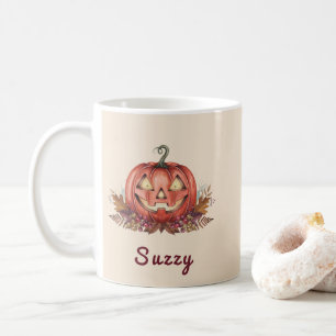 Personalised Witch's Brew Pumpkin Coffee Mug