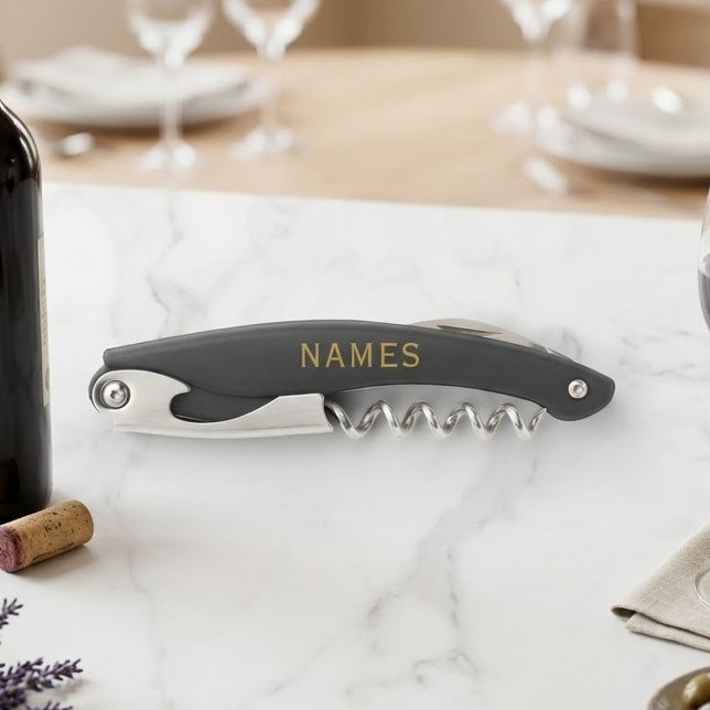 Personalised With 2 Last Name or Nickname on Them Corkscrew (Creator Uploaded)