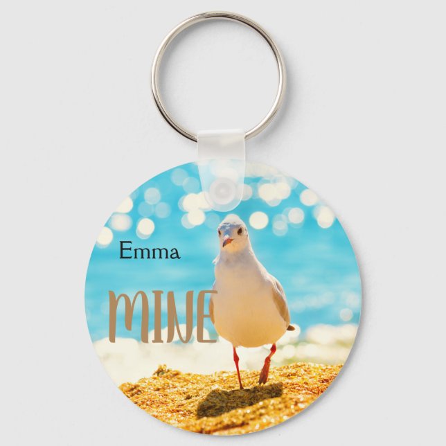 Personalised  with  a seagull key ring (Front)
