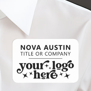 Personalised With Company Logo Employee Large Name Tag