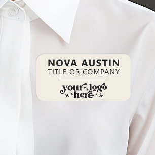 Personalised With Company Logo Employee Magnetic Name Tag