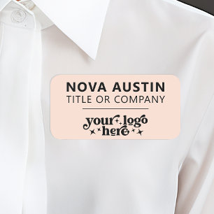 Personalised With Company Logo Employee Magnetic Name Tag