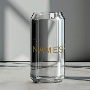 Personalised With Last Name or Nickname on Them Can Glass
