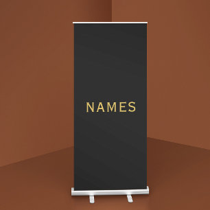 Personalised With Last Name or Nickname on Them Retractable Banner
