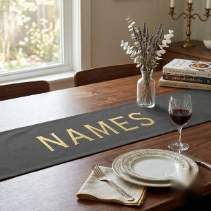 Personalised With Last Name or Nickname on Them Short Table Runner