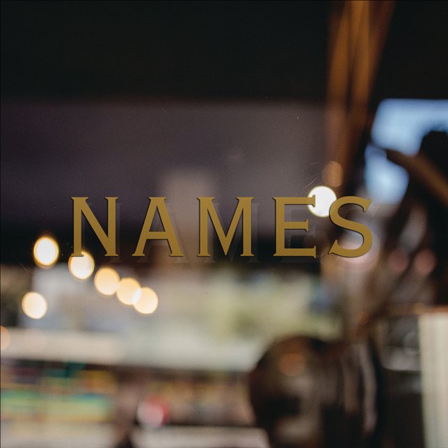 Personalised With Last Name or Nickname on Them Window Cling (Creator Uploaded)