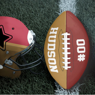Personalised with name and number american football