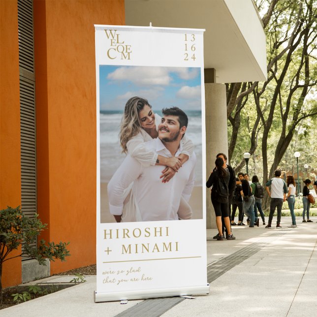 Personalised With Name And Photo Wedding Retractable Banner (Creator Uploaded)