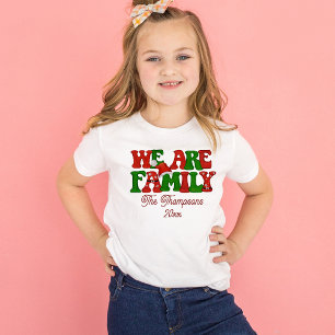 Personalised With Name Family Christmas Matching T-Shirt