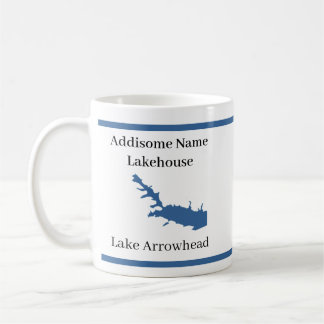 Personalised with name Lake Arrowhead Map Coffee Mug