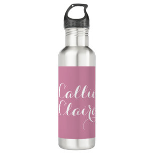 Personalised with Name Pink Water Bottle