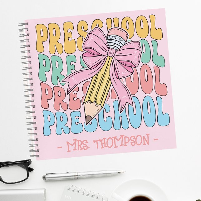 Personalised With Name Preschool Teacher Custom Notebook (Creator Uploaded)