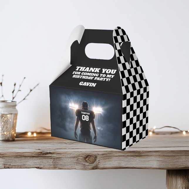 Personalised With Name Retro Football Party Favour Box (Creator Uploaded)