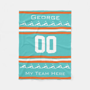 Personalised with name,#, team, sports fan Team do Fleece Blanket