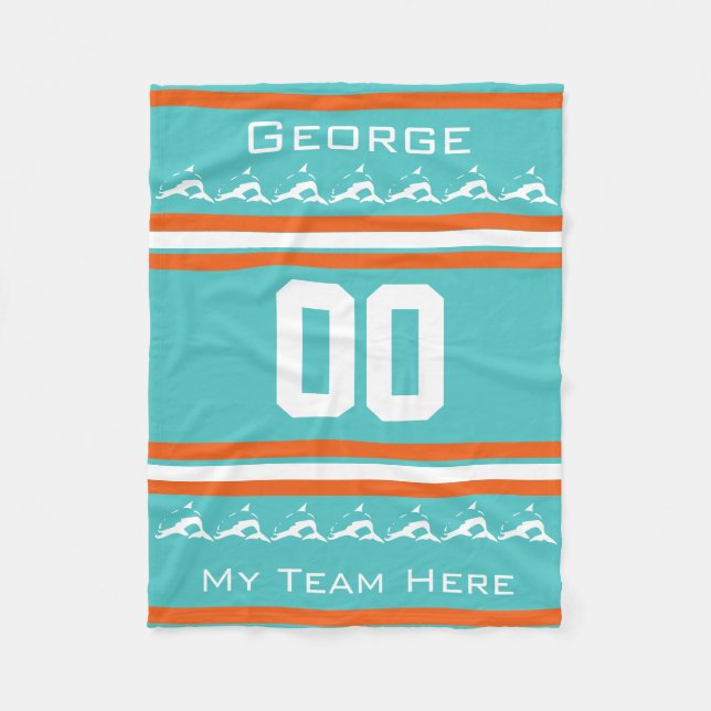 Personalised with name,#, team, sports fan Team do Fleece Blanket (Front)