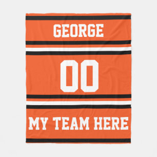 Personalised with name,#, team, sports fan Team Fleece Blanket