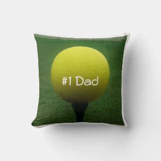 Personalised with Name Yellow golf ball Cushion