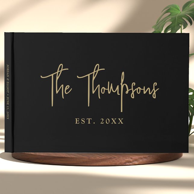 Personalised With Names Elegant Calligraphy Script Guest Book (Creator Uploaded)