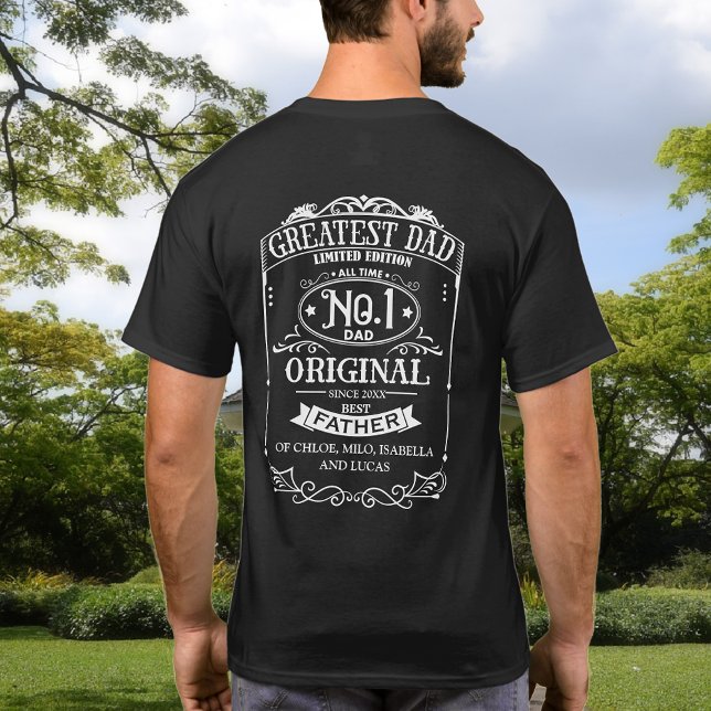 Personalised with Names, Greatest Dad Gift T-Shirt (Creator Uploaded)