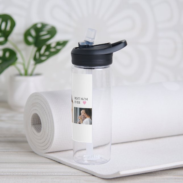 Personalised with Photo & "Best Mum Ever -  Water Bottle (Yoga)