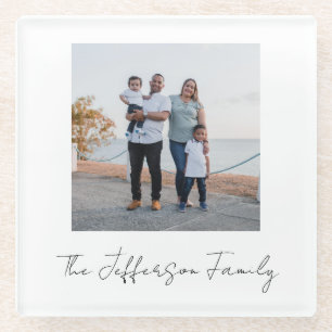 Personalised With Text Instagram Style Photo Glass Coaster