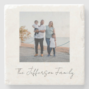 Personalised With Text Instagram Style Photo Stone Coaster