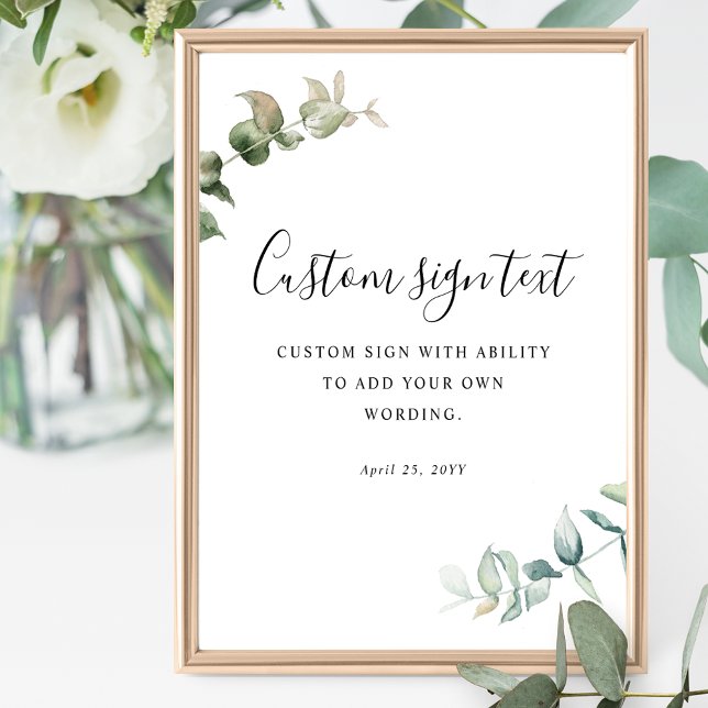Personalised, With Your Custom Text Greenery Sign (Creator Uploaded)