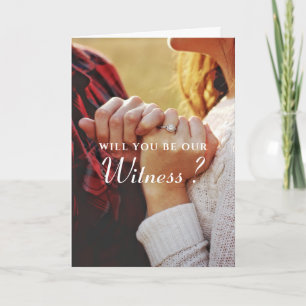 Personalised Witness, Wedding Card