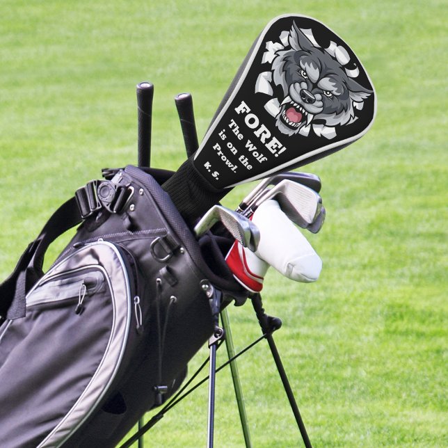 Personalised Wolf Golf Club Cover (Creator Uploaded)