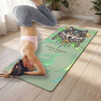 Personalised Wolf Spirit Yoga Mat | Wolf Yoga Mat