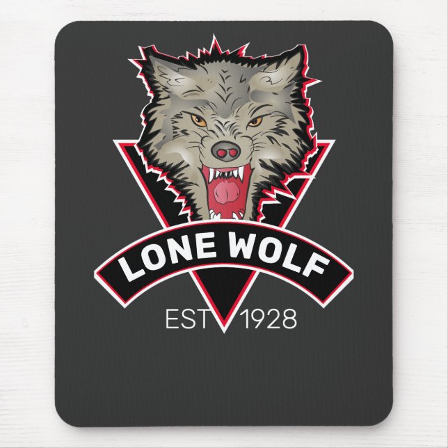 Personalised Wolf Theme eSport Team Sign Mouse Mat (Front)